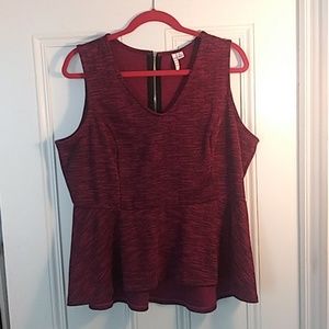 Sleeveless peplum Elle top XL